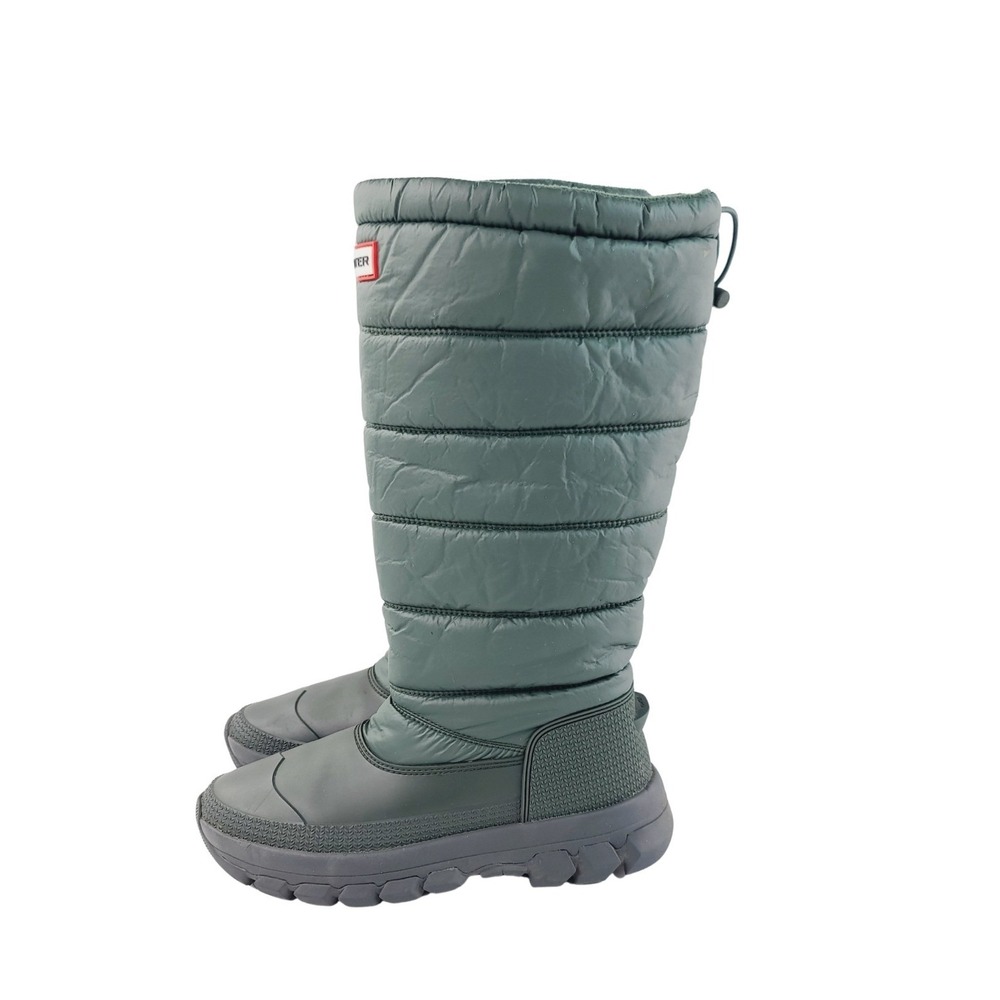HUNTER, Solid Pull-On Rain / Snow / Winter / Outdoor Boots, Women, Size 7, Green